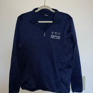 Tri Sigma quarter zip, size L.